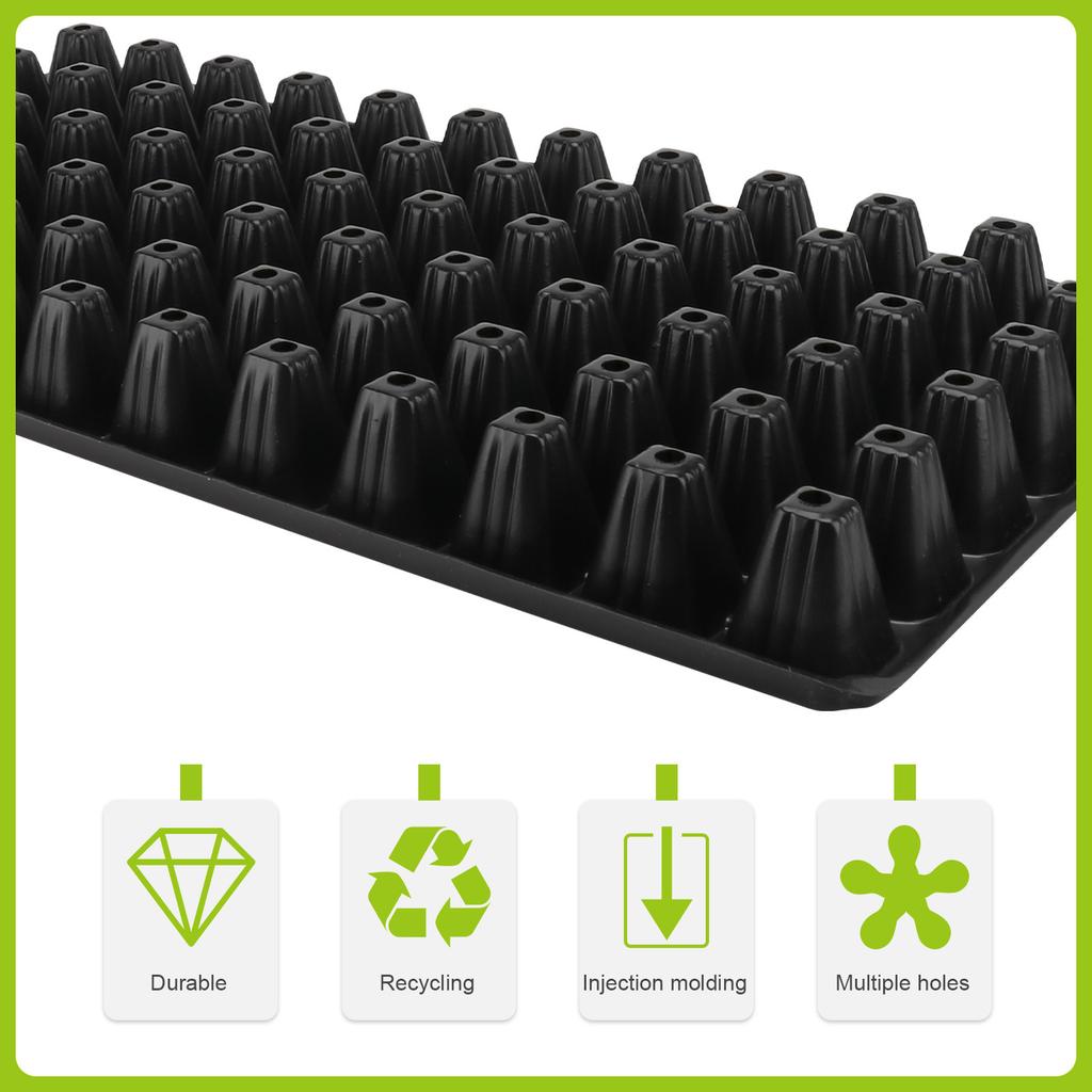 10 Pcs 50 Cell Starter Planter Plant Propagation Containers Cell Seedling Trays Tomato Germination Garden Nursery Sapling