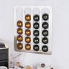 Coffee Capsules Storage Rack Strong Load-bearing Self-Adhesive Easy Installation Wall-Mounted Coffee Pods Holder