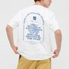 Uniqlo Футболка унисекс с круглым вырезом и принтом в виде букв, топ Белый 434377-00