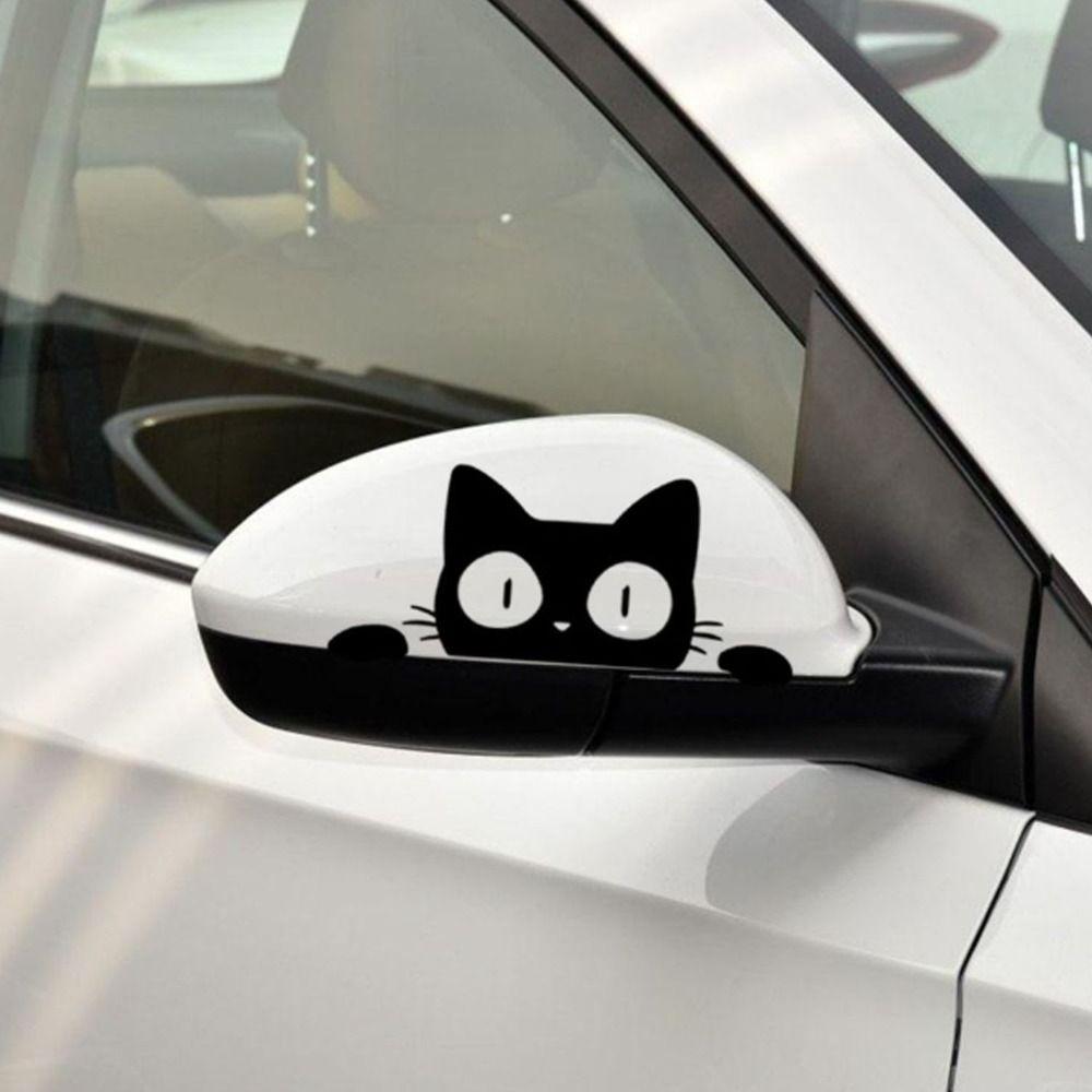 Car Door Window Funny Decoration Vehicle Decal Vinyl Surprise Cat Peeking Car Sticker