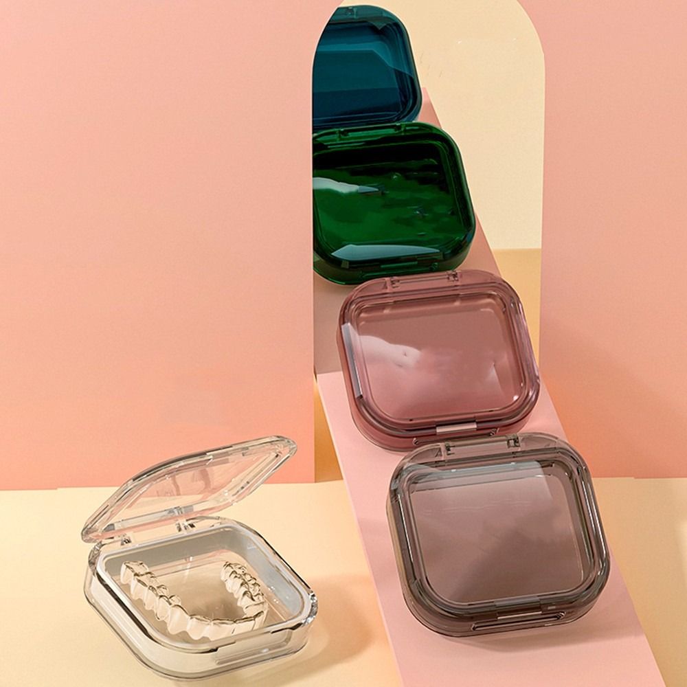 Новый держатель для коробок Прозрачная коробка для хранения зубных протезов Коробка для брекетов Футляр для зубных протезов Контейнер для каппы