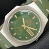ЯПОНИЯ ВИНТАЖНЫЕ ORIENT CRYSTAL 46941 АВТОМАТИЧЕСКИЕ МУЖСКИЕ ЧАСЫ С ЗЕЛЕНЫМ ЦИФЕРБЛАТОМ a706952-1