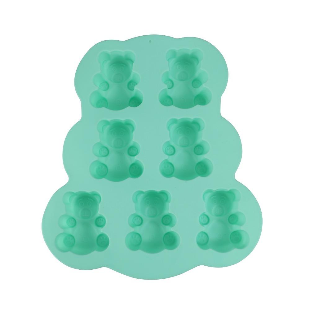 Silicone Cookie Mold 7 Holes Kitchen Fondant Supplies Cute Cake Mold Cupcake Topper Decorating