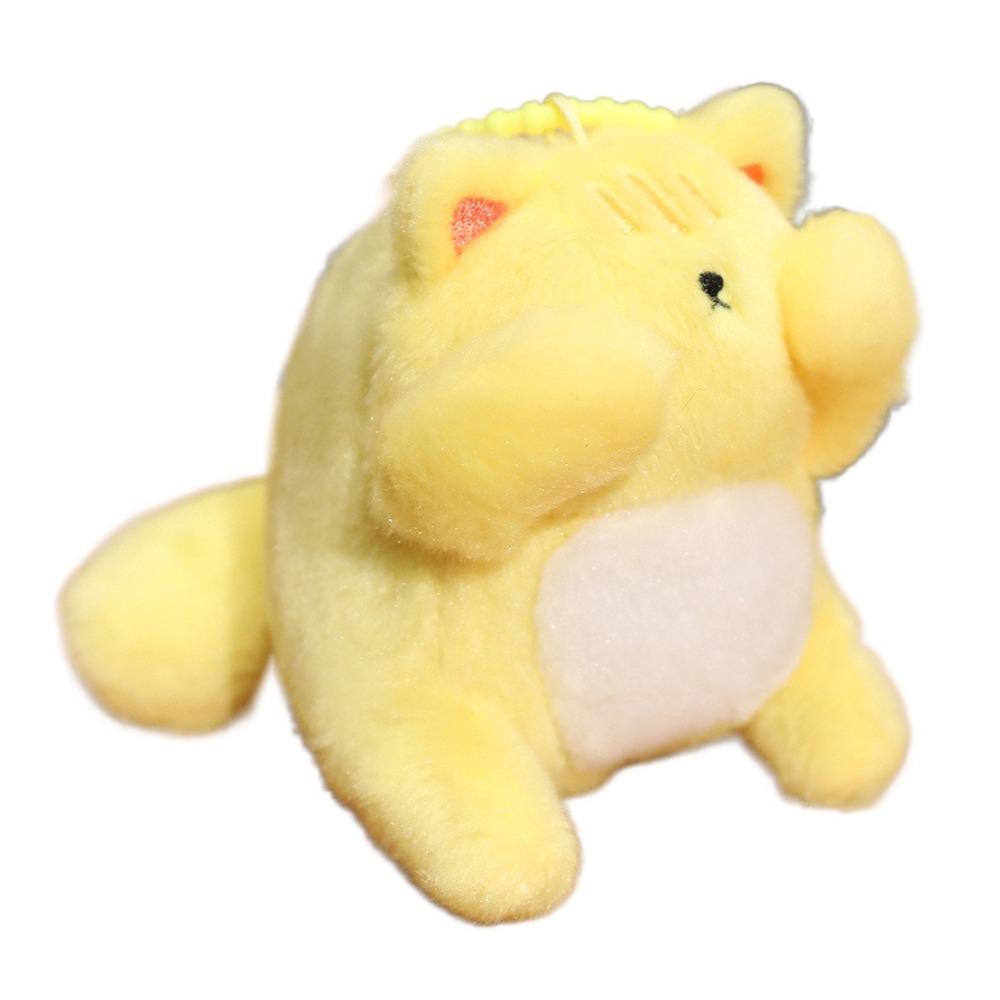 Animal Shy Cat Dog Keychain Funny Plush Doll Pendant Capybara Plush Pendant  Kid Boys