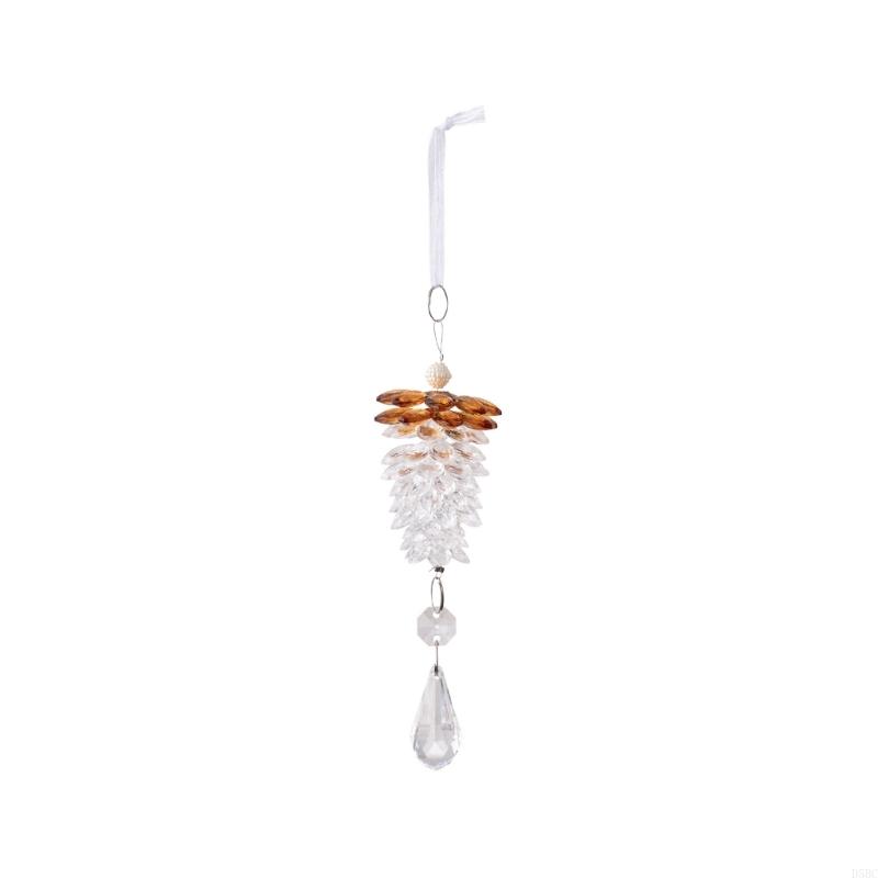 Acrylic Pinecone Ornament Transparent Hanging Decoration For Christmas Tree Window Wall
