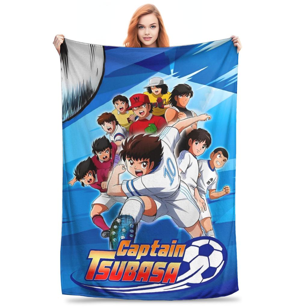 Капитан Цубаса Командный Плед Теппей Кисуги Вакабаяси Гэндзо Фланелевые Пледы Летнее Кондиционирование Мягкие Покрывала,