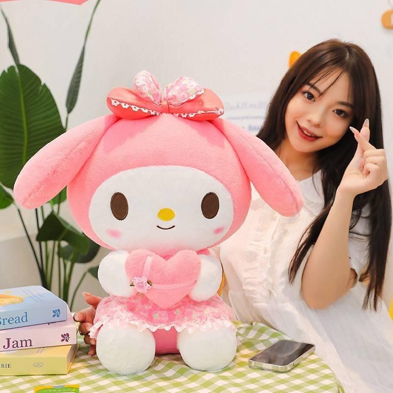 Очаровательная Розовая Плюшевая Кукла My Melody Милый Подарок Для Девочек Мягкая Подушка Из ПП Хлопка