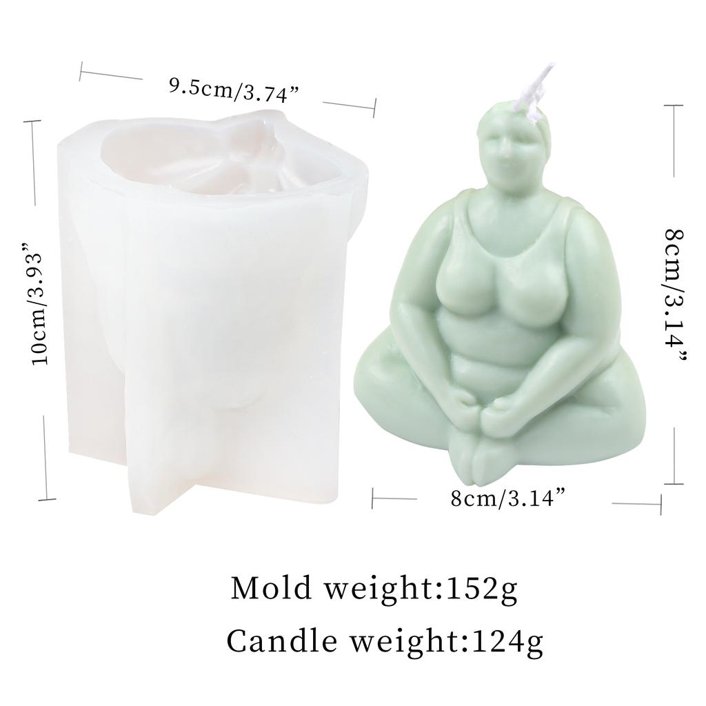 3D Форма женского тела Форма для свечей Поза йоги для мыла ручной работы Эпоксидная смола полимерная глина DIY Ароматизированный гипс Эпоксидная смола