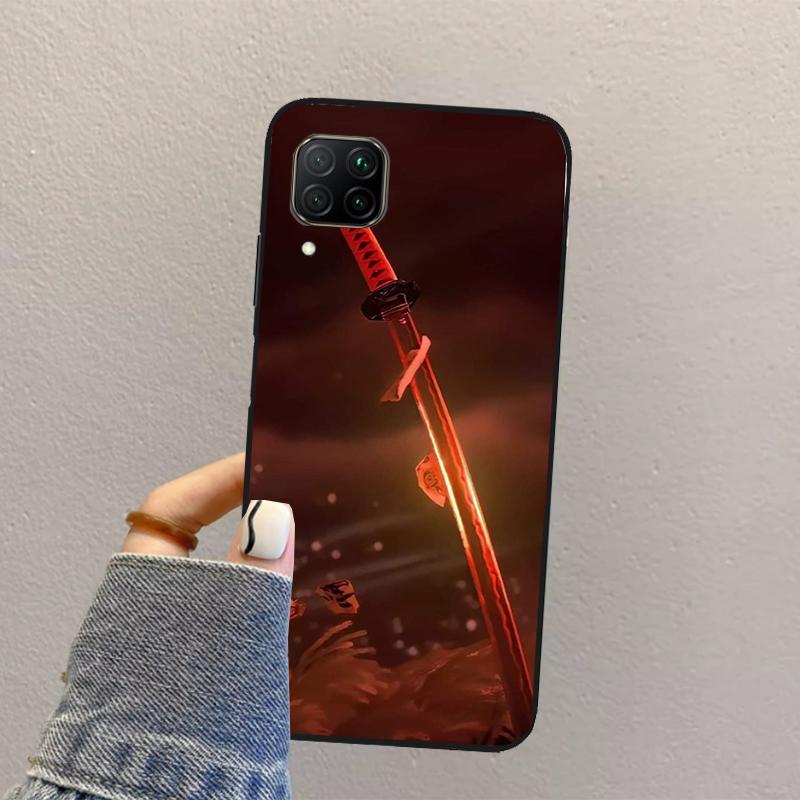 Японская самурайская катана для Huawei Nova 3i 7i 8i 11i 12i 9 10 SE Y73 Y90 Y70 Y72 Y61 Y91 P30 P40 Lite P60 Pro Чехол