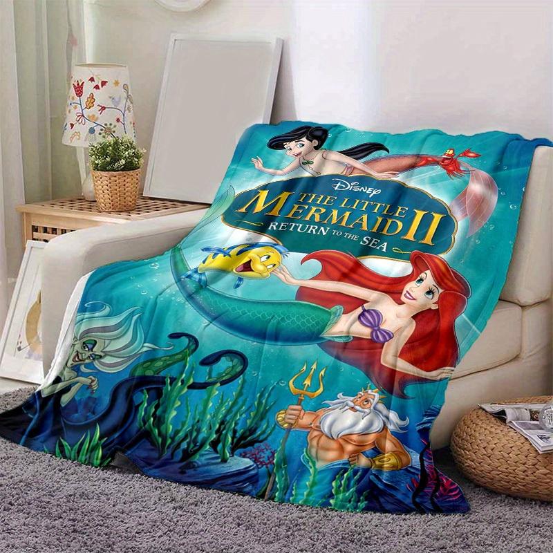1pc, Disney The Little Mermaid II Return to the Sea Home Decor Throw Blanket Perfect for Couch, Bed, Travel, Camping, Car, Beach, Office