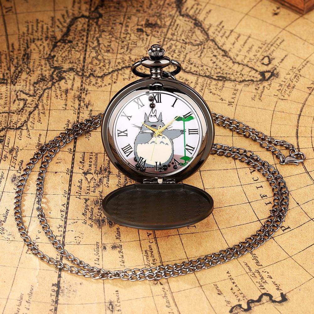 Креативные милые карманные часы с подвеской в виде зонтика и кота для мужчин и женщин