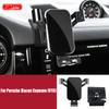 LHD Adjustable Car Phone Holder For Porsche Macan Cayenne Paramela 718 Gravity Mount Navigation Bracket Car Interior Accessories