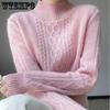 Autumn Winter Women Sweater Warm Cashmere Sweater Loose Large Size Pullover Turtleneck Knitted Bottoming Shirt
