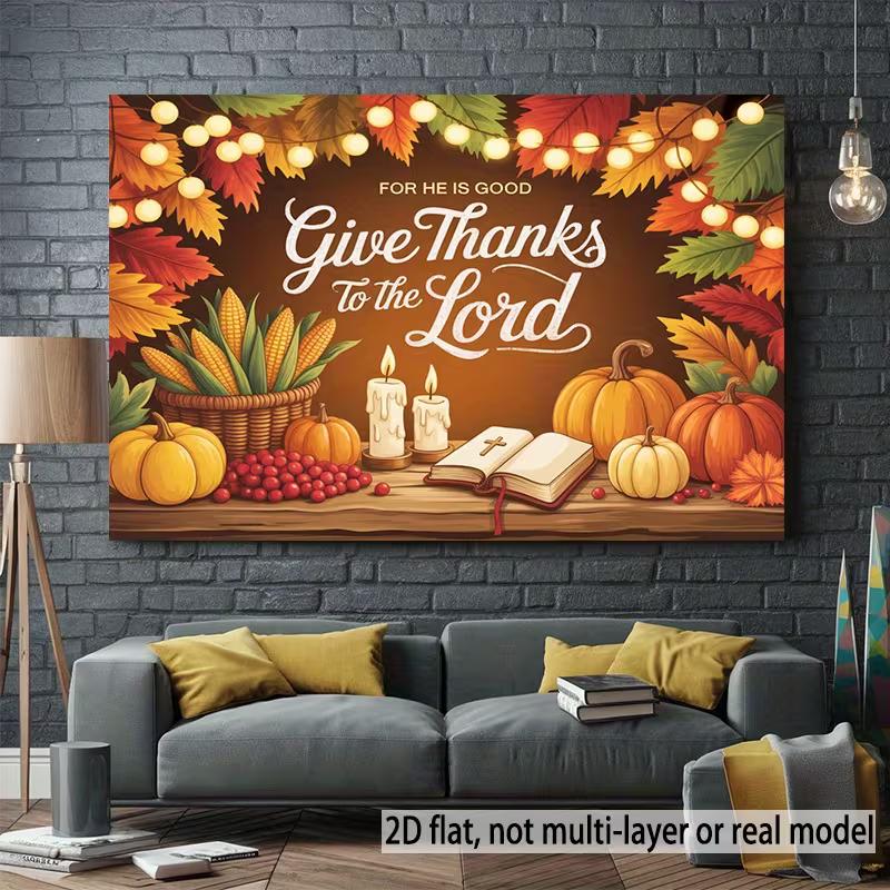2D Inspirational Christian Thanksgiving Nature Backdrop Cloth