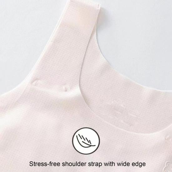 Girl Development Period Bra with Wide Elastic Straps Seamless Breast Support And Coverage No Steel Rings High