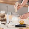 Electric Milk Frother Stainless Steel Handheld Milk Mixer Rechargeable Coffee Whisk Egg Beater Kitchen Tool