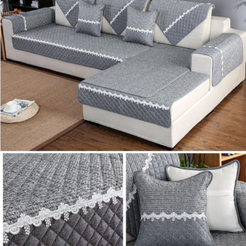 Высококачественный чехол для дивана, Полотенце для дивана, однотонная хлопково-льняная ткань, чехол для дивана, в наличии четыре сезона, полотенце для дивана