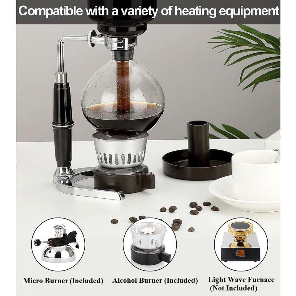 Heat-Resistant Filtered Siphon Coffee Maker 3/5 Cups Coffee Pot Vacuum Coffee Brewer Friends
