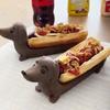 Поднос в форме таксы Милый щенок Тарелка для хот-догов Суши Сервировочная тарелка для закусок Поднос с готовой едой Подарки для любителей таксы