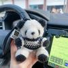 Подвеска в виде панды, автоматическое зеркало заднего вида, орнамент, очаровательный внешний вид, подвесная подвеска в виде животного ручной работы, аксессуары для салона автомобиля