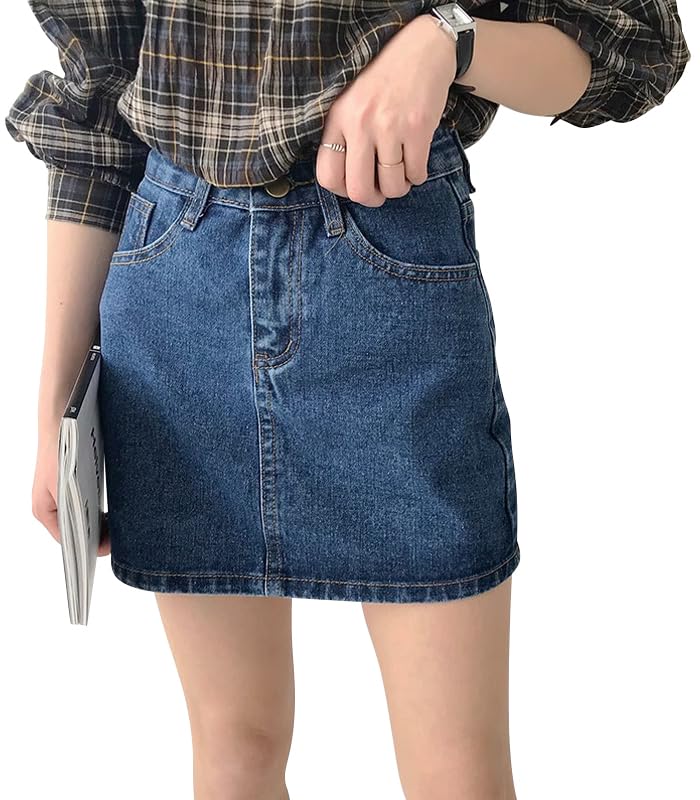 Syvent Tight Mini Denim Sexy Pencil Skirt Women's Skirt, Short,