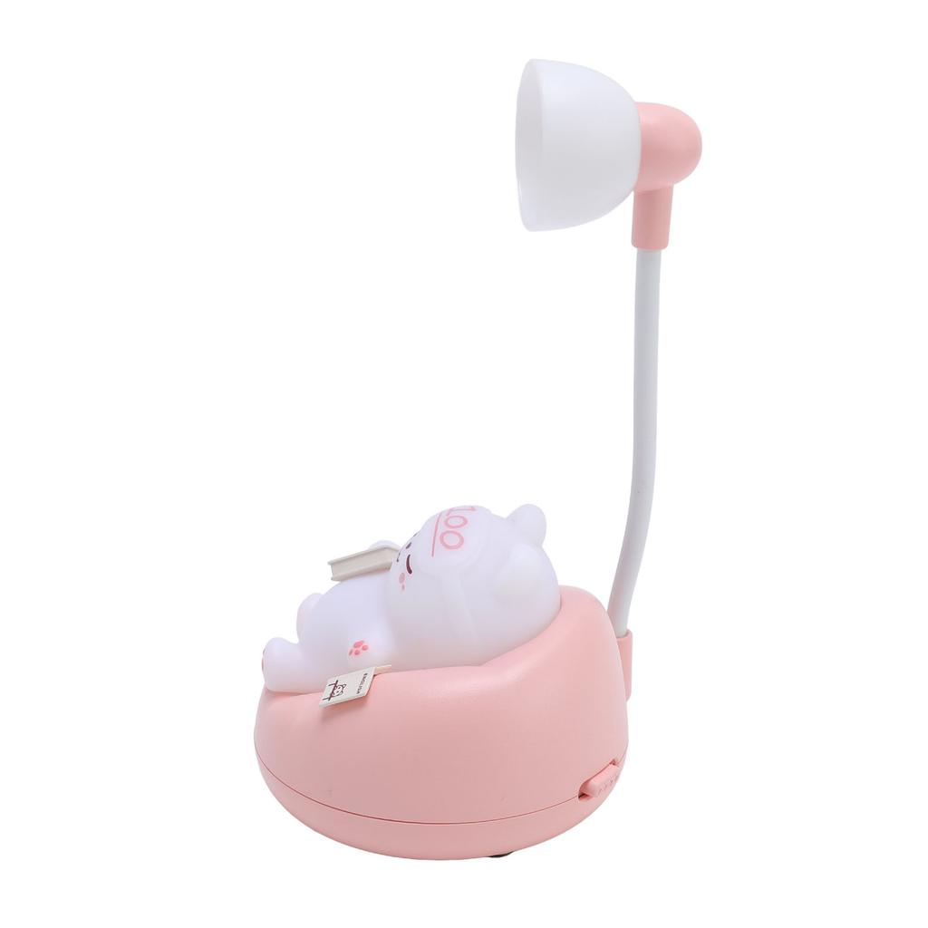 Настольный ночник в форме милого кота, 3 яркости, прикроватная лампа для ухода за глазами в виде животного для спальни, розового цвета