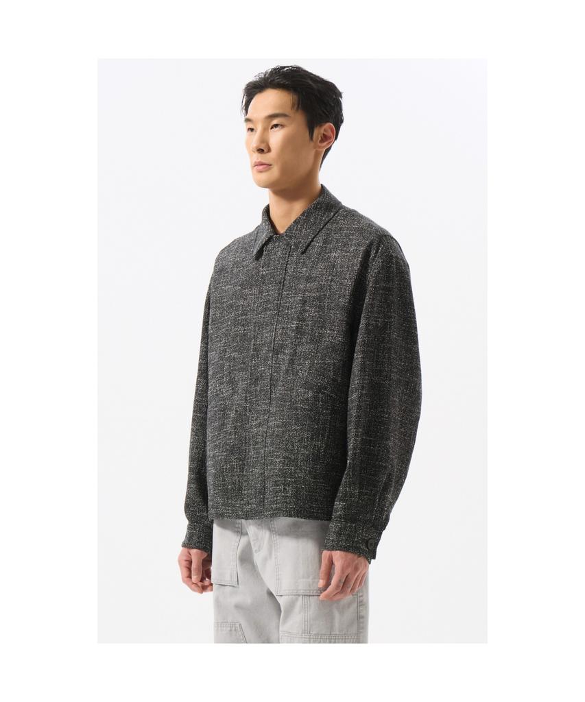 Customellow Black Marzotto Tweed Jacket_Cwjas25101Bkx