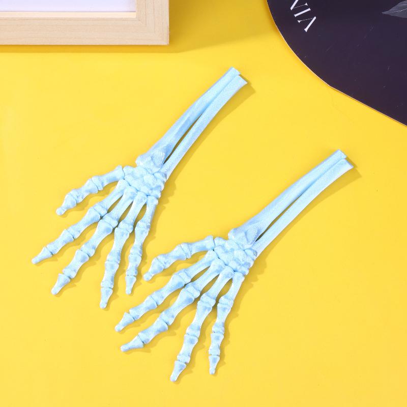 2Pcs 3D Printed Plastic Scary Decoration Halloween Skeleton Hand Prop For Haunted House Horror Party Table Display Ghost