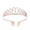 Birthday Party Crown Headband Rhinestone Crown Hair Accessories First Year Number Birthday Cake Ornaments Alloy Headband