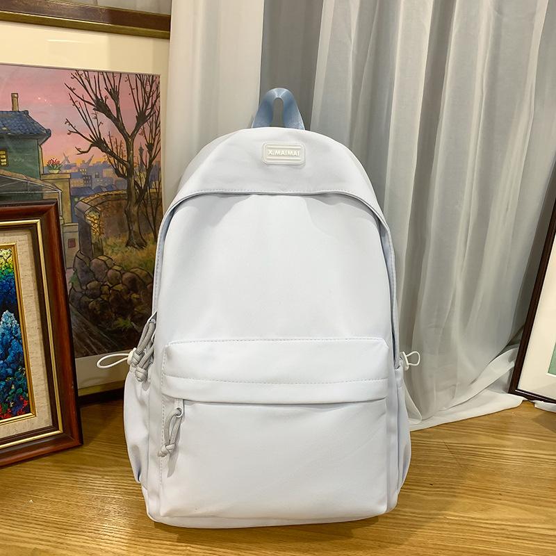 Студенческая школьная сумка однотонный кампусный рюкзак женский большой емкости рюкзак