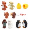 MOC Animal Figure Brick Building Blocks Pet Zoo Dog Penguin Cat Clown Fish Bird Bear Bat Squirrel Owl DIY Model Toys Girls Kids