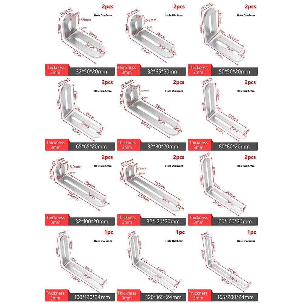 1/2Pcs 90 Degree Right Angle Corner Brace Joint Shelf Support Bracket Cabinet Screens Wall