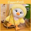 Scarf Plush Chick Toy Bow Headpiece Mink Fur Costume Animal Stuffed Doll Gift