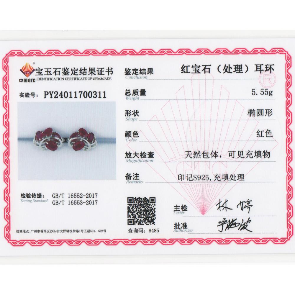 Роскошные модные серьги из стерлингового серебра 925 пробы для леди с натуральным рубином, классические ювелирные изделия, подарок на помолвку