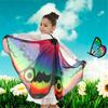 Fairy Partyprop Party Favor Kids Cloak Costumes Accessory Butterfly Wings Shawl Butterfly Scarf