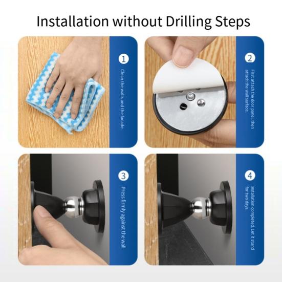 Магнитный дверной стопор, настенный протектор, клей, без сверления, прочный, противоударный, для дома, офиса, спальни, настенный, напольный, дверной фиксатор, дверной стопор