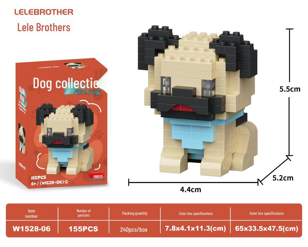 Мультяшные строительные блоки для питомцев: Совместимо с Lego для образовательных игр и подарков детям