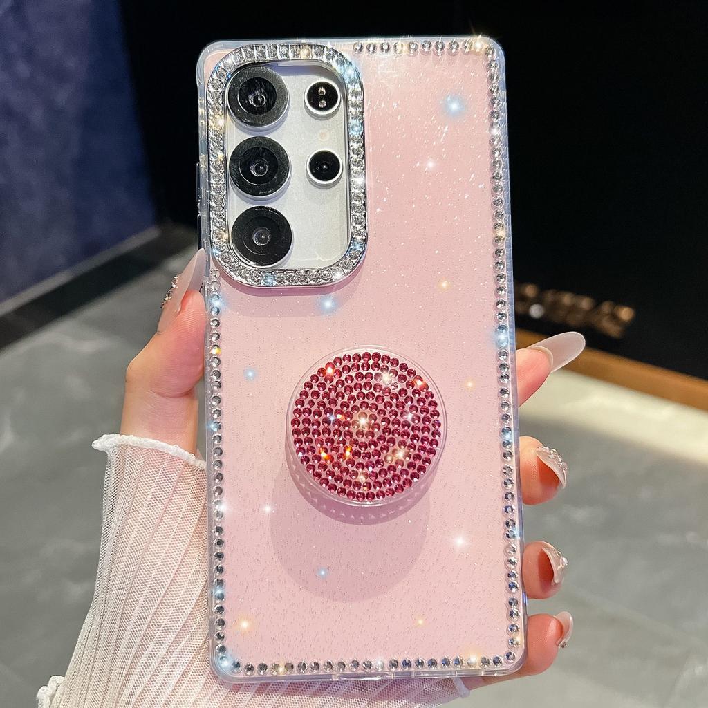 Подставка Gem Love подходит для мобильного чехла Samsung S25 Ultra, с флэш-бриллиантами S24, флэш-пудрой A56, модный A17