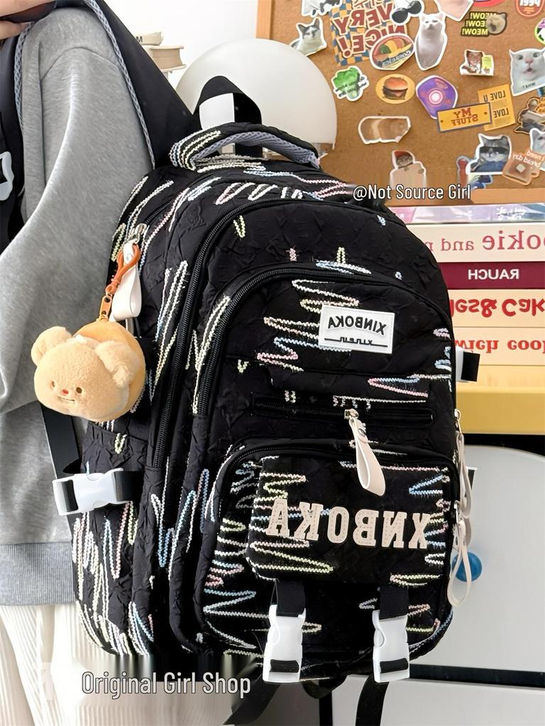 Милый легкий радужный плиссированный рюкзак для старшеклассников и учеников средней школы