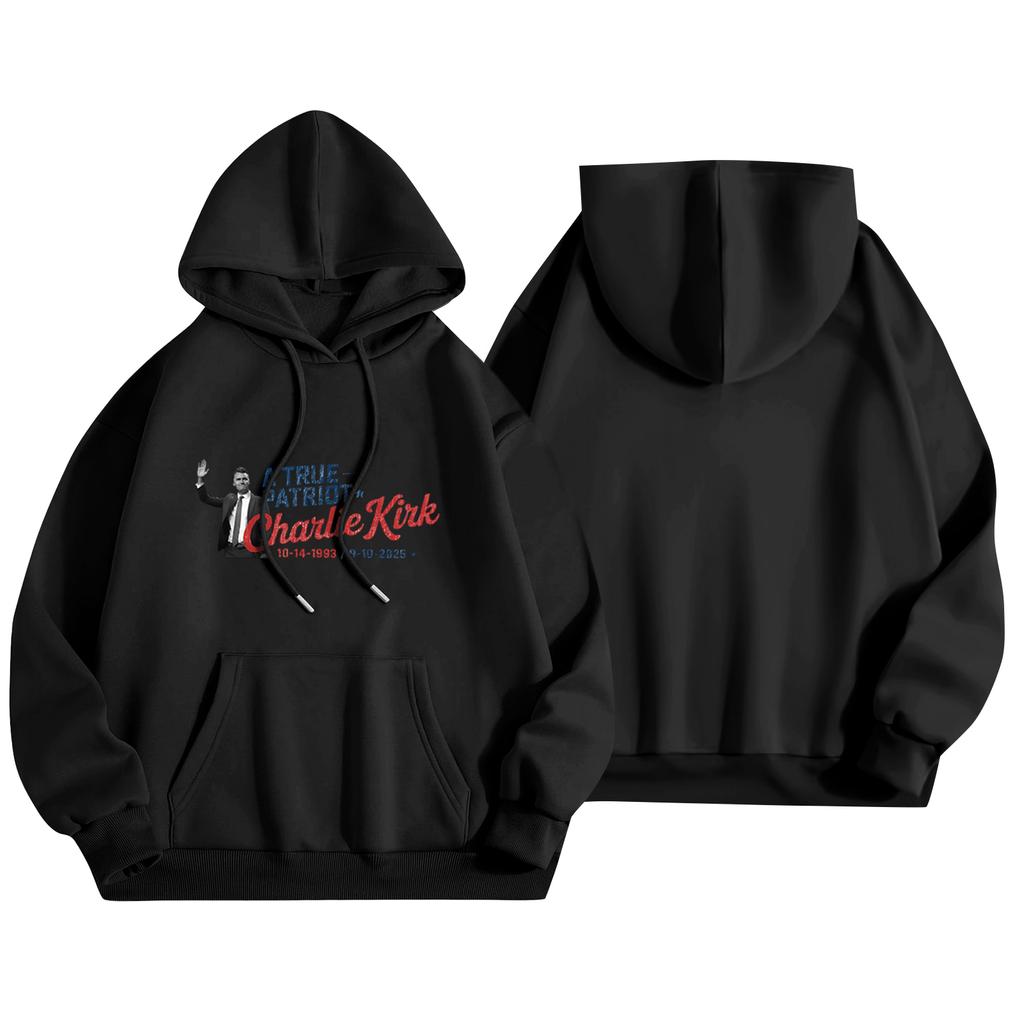 Unisex Fashion Lightweight Long Sleeve Pullover With Pockets Print Hoodie