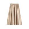 2025 Spring Women's Fashion Elastic Waist A-Line Midi Skirt
