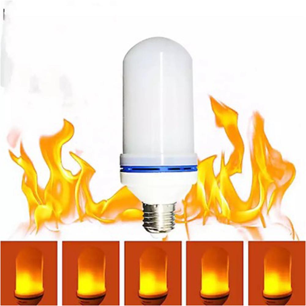 Новая светодиодная лампа E27 с мерцающим пламенем, имитирующая эффект горения огня, фестивальная вечеринка