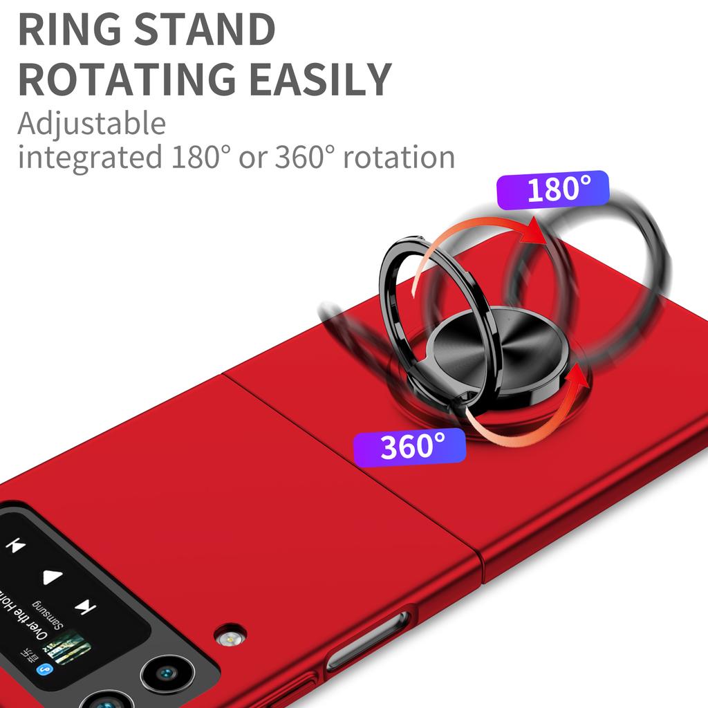 Противоударный кольцевой держатель Встроенный чехол для Samsung Galaxy Z Flip 4 Flip4 Flip 3 Flip3 5g Zflip4 Тонкая сумка для телефона с защитой от царапин
