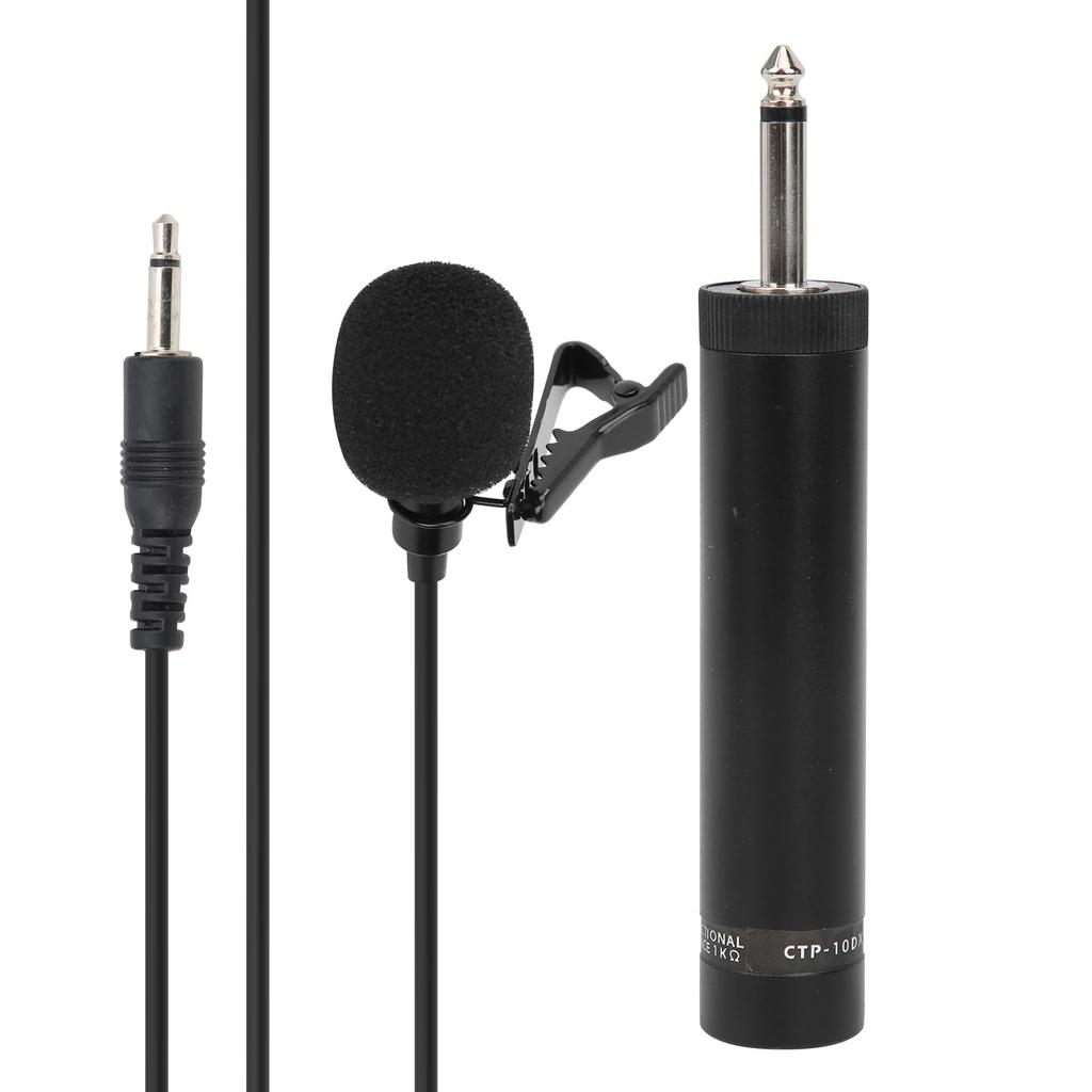 Wired Pin Microphone with 360-Degree Rotation for Connecting To Amplifiers, Mixers, and Sound Cards (5 Meters Long)