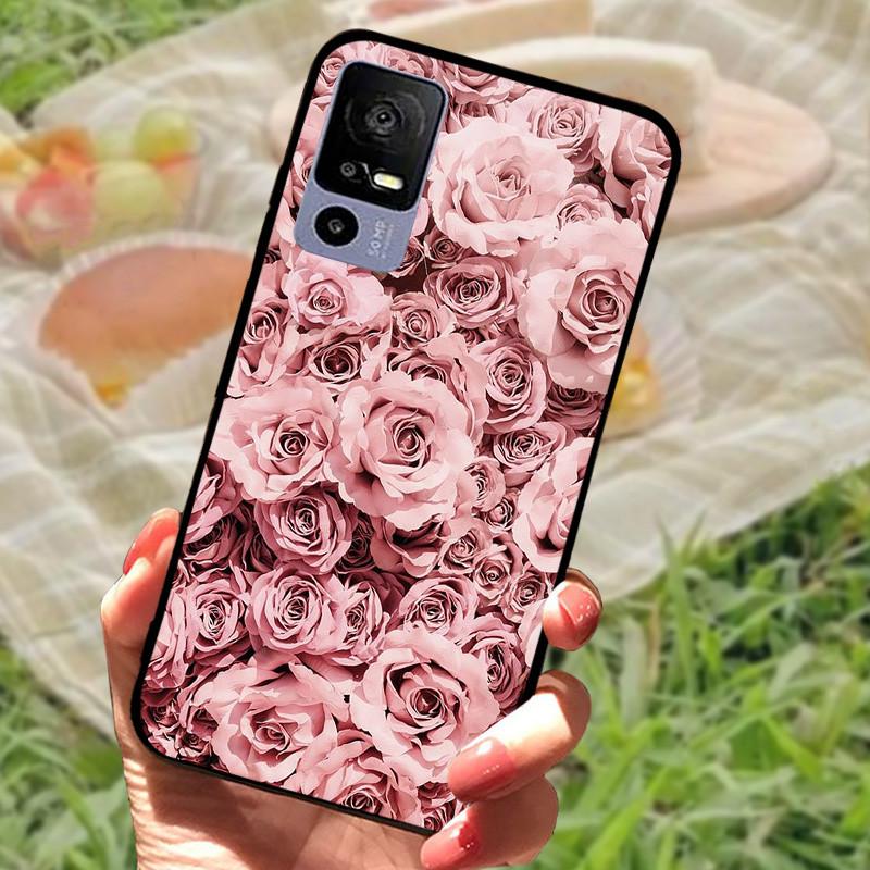 Soft TPU Phone Case For TCL 40R 5G Shockproof Black Protection Bumper For TCL 40 R 5G Beautiful Fashion Phone Back Fundas Coques