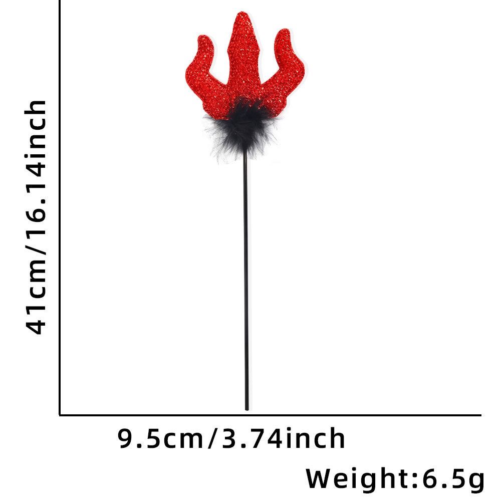 Блестящий красный трость комплект для переодевания бычий рог повязка на голову дьявольский рог реквизит для выступлений