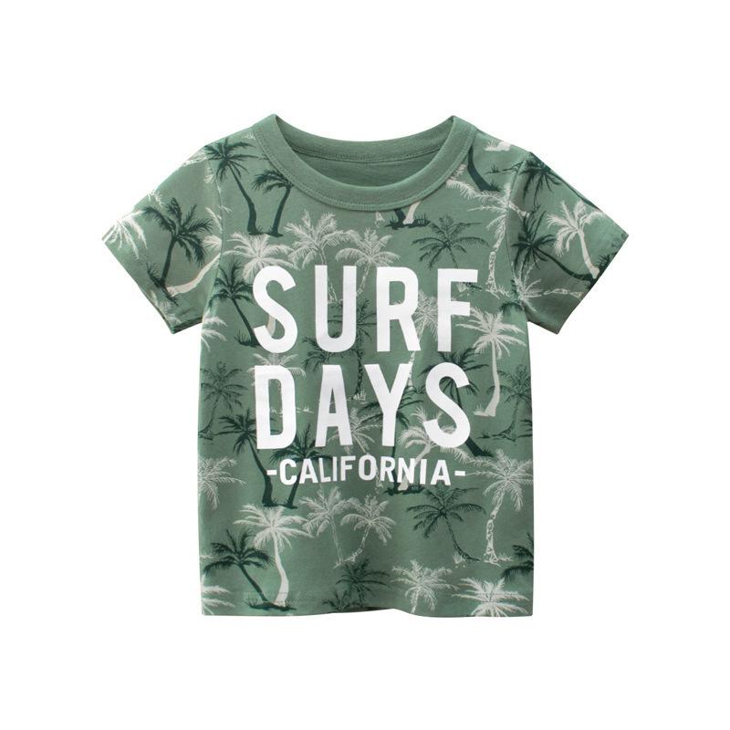 Boys Summer Short Sleeve T Shirt for Toddlers and Kids Cotton Top