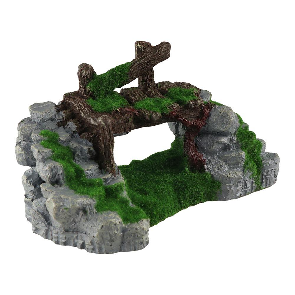 Moss Rockery Shape Decoration Landscaping Creative Bridge Ornament Fish Tank Ornaments Fish Tank