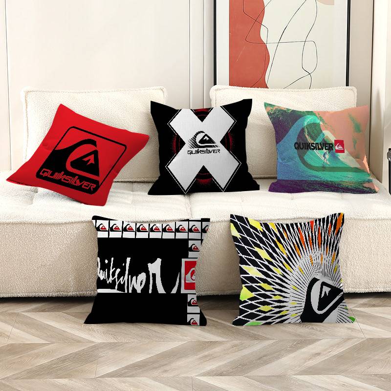Q-QuiksilverS Логотип Наволочка Декор Подушки Чехол для Подушки Напечатанный Чехол на Подушку Для Дивана