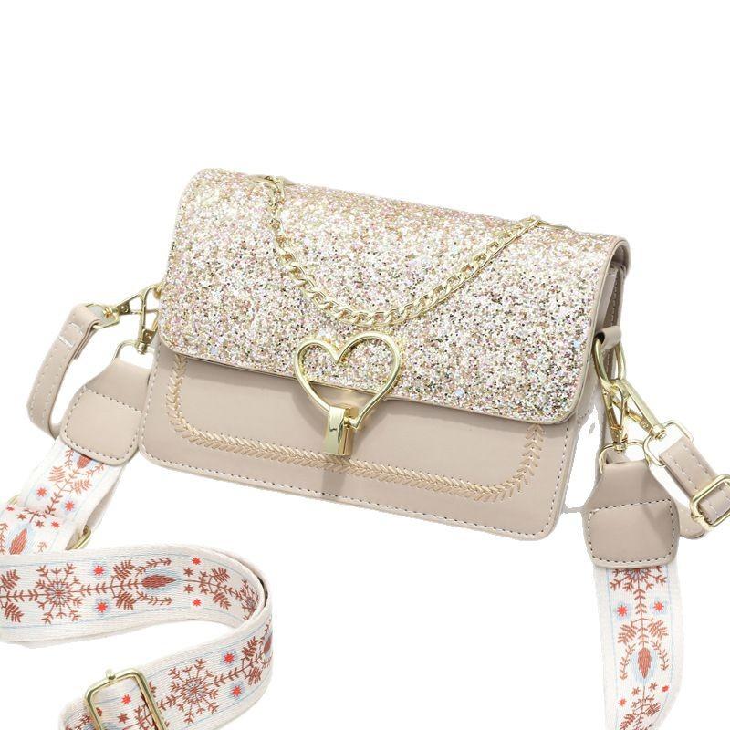 Новая сумка высокого уровня внешнего вида Full Star Design Advanced Sense of Small Fragrance Wind Handbag Splicing Shoulder Bag Tide